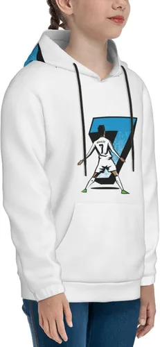 Vista 3 de LUJA DLING Ronaldo #7 Cr7 - Sudadera con capucha para adolescentes, niños y niñas, con bolsillo