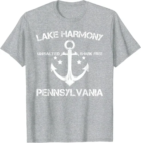 Vista 52 de Playera divertida de Lago Harmony Pennsylvania para acampada o pesca Negro