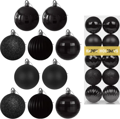 Vista 55 de Esferas pequeñas de bronce de 1.6 pulgadas para decoración del árbol de Navidad, adornos inastillables para cumpleaños, Halloween, vacaciones, boda