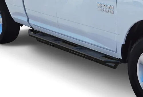 Vista 4 de APS Estribos de acero inoxidable con armadura lateral de 6.5 pulgadas compatibles con Dodge Ram 1500 Quad Cab 2009-2018
