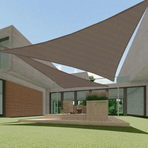 Vista 10 de ECOOPTS - Toldo de vela triangular de 0.6 x 0.6 x 0.6 m, de polietileno de alta densidad, para sombra, toldo para pérgola, cubierta para patio al