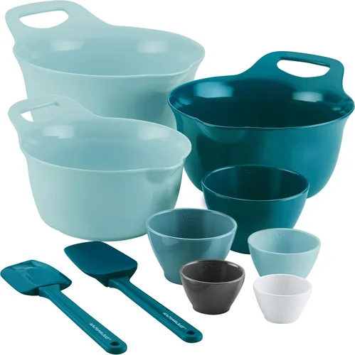 Vista 5 de Rachael Ray Juego de utensilios antiadherentes para hornear y mezclar y medir - 20 piezas