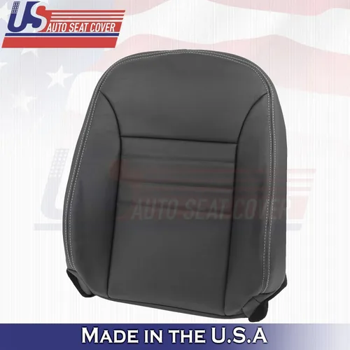 Vista 6 de 2011 2012 compatible con Dodge Charger SXT Front Driver Top & Bottom Cubiertas de cuero negro