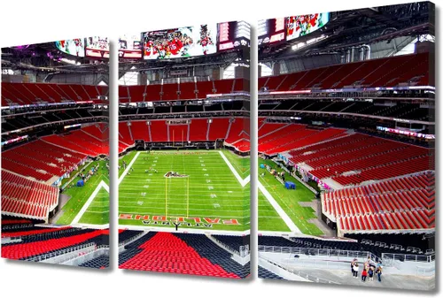Vista 39 de TUMOVO MetLife Stadium - Decoración de pared de Nueva York, 3 piezas, lienzo, arte de pared para decoración del hogar, juegos de fútbol americano