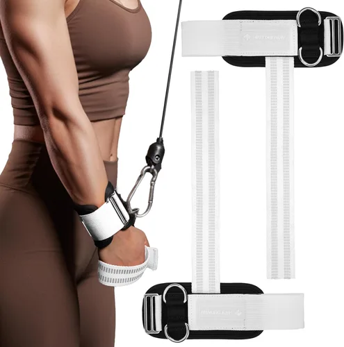 Vista 15 de MANUEKLEAR - Correas de muñeca antideslizantes para levantamiento de pesas, correas de levantamiento de pesas con anillos en D para entrenamiento