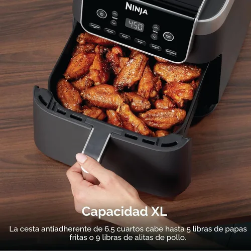 Vista 9 de Ninja Freidora de aire XL con MaxCrisp, 6.5 cuartos de galón, 6 en 1, gris