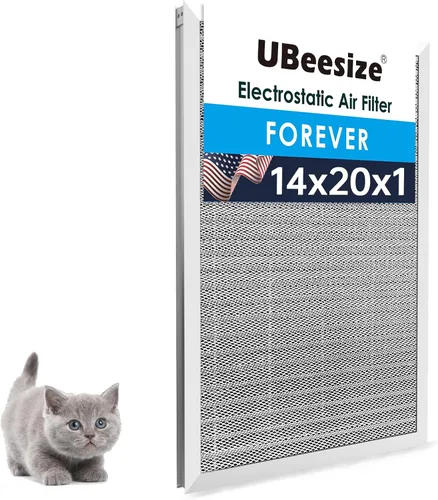 Vista 26 de UBeesize - Filtro de aire reutilizable de 20 x 20 x 1 pulgadas, lavable, MERV 8, permanente, electrostático, para aire acondicionado y HVAC