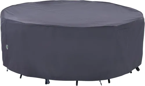 Vista 10 de F&J Outdoors Fundas para muebles de patio, impermeables, resistentes a los rayos UV, tela antidesgarros, cubierta para mesa de exterior, cubierta