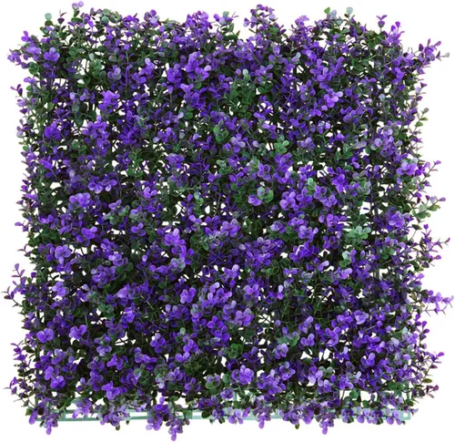 Vista 11 de E&K Panel de valla de plantas artificiales de 20 x 20 pulgadas, hojas sintéticas, césped, panel de privacidad para interiores y exteriores
