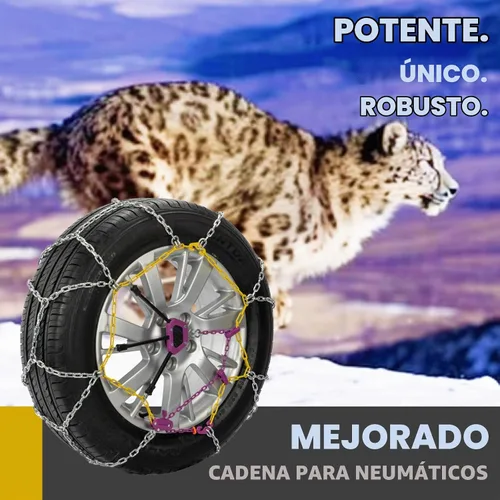 Vista 2 de Cadenas de nieve de ajuste automático para automóvil, ajuste rápido, fácil instalación, cadenas universales reutilizables para neumáticos