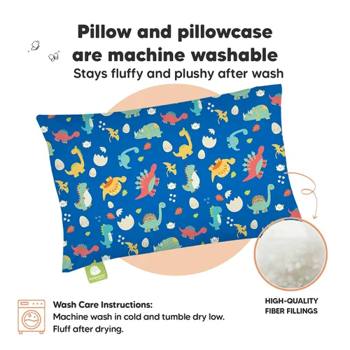 Vista 8 de KeaBabies Almohada para niños pequeños con funda de almohada, almohadas de algodón suave de 13 x 18 pulgadas para dormir, lavable a máquina