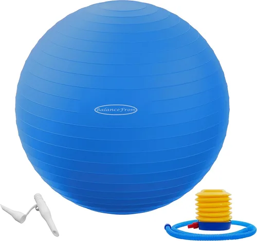 Vista 13 de Fitvids Pelota de ejercicio antiestallido y antideslizante, pelota de yoga, bola de fitness, bola de parto con bomba rápida