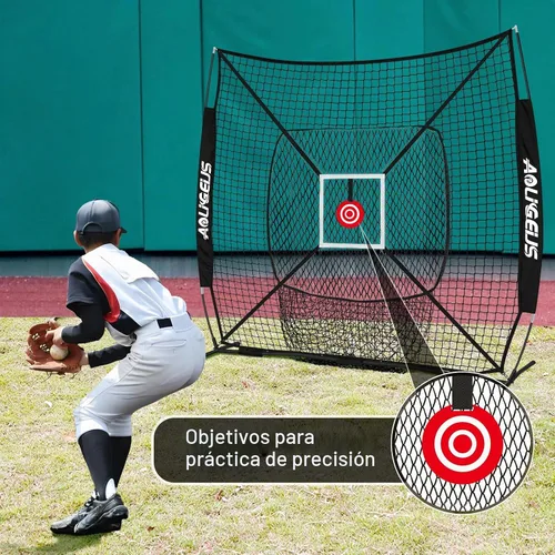 Vista 4 de 6'x6' Baseball Softball Practice Net with Strike Zone Target