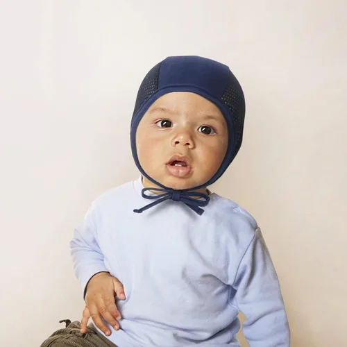 Vista 3 de Gorro de bebé de malla de verano suave para niños y niñas, gorro de piloto de moda, gorro de bebé, 19.7 ft, 39.4 ft, 59.1 ft
