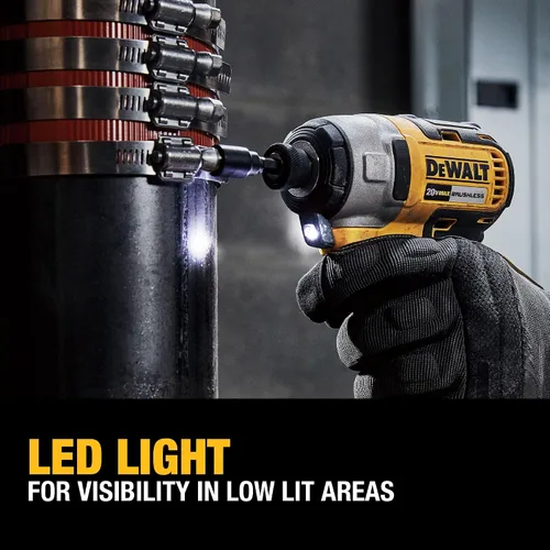 Vista 4 de DEWALT Atornillador de Impacto 20V MAX, 1/4 Pulgada, Batería y Cargador Incluidos (DCF787D1)