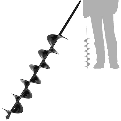 Vista 10 de TCBWFY Broca de taladro de 5 x 37 cm para plantas de jardín, barrena rápida y taladro para bulbos y plantines, para taladros hexagonales de 8/20 cm
