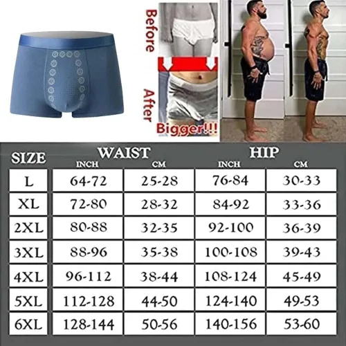Vista 2 de DENGWANG EFT Energy-Field-Therapy - Ropa interior para hombre, terapia de campo energético, ropa interior Eft para hombre (L, 3 piezas L)