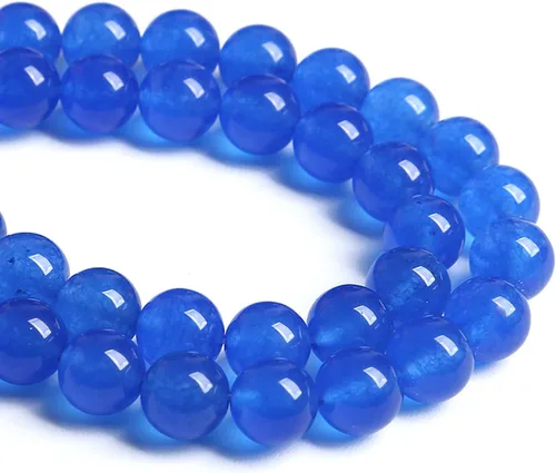 Vista 87 de 4MM 86 piezas Cuentas sueltas de piedra natural de amazonita calcedonia para hacer joyería DIY Pulsera Collar 1 hebra