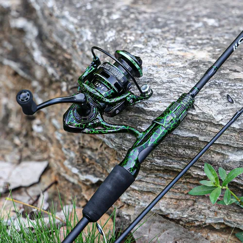 Vista 7 de Sougayilang Casting Fishing Rod Combos, IM6 Graphite 2Pc Blanks, Anti-Reverse Baitcasting Reel, Stainless Steel Guides
