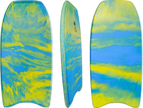 Vista 15 de ATUNAS Tablas de cuerpo, 33 a 43 pulgadas, bodyboard para playa con correa de muñeca, espuma sólida de PE/EVA impermeable de celda cerrada, surf