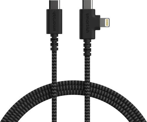 Vista 10 de Smartish Cable USB-C/Lightning 17/16/16e/15/14 - Crown Joule - Cable de carga universal de 6 pies con micro USB - Certificado MFi Estoy sonrojando