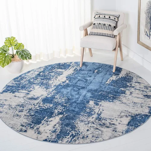 Vista 17 de SAFAVIEH Jasper Collection - Alfombra decorativa de 2 x 4 pies, azul y marfil, diseño abstracto moderno, no desprende pelusa y de fácil cuidado