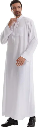 Vista 27 de Ropa musulmana para hombre, bata de caftán duradera, vestido largo de Dubai, ropa étnica, 1 bata suave