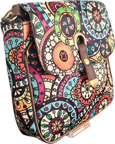 Vista 2 de Bolsos cruzados para mujer, bolsos con cinturón de hombro ajustable, doble partición, cremallera trasera