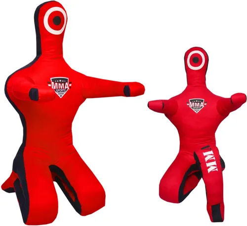 Vista 10 de MMA Deportes Brasileño JIU Jitsu Grappling Sumisión Lanzamiento Maniquí Punzonado Bolsa Pesada Kick Boxing Dummies SIN LLENAR Gris
