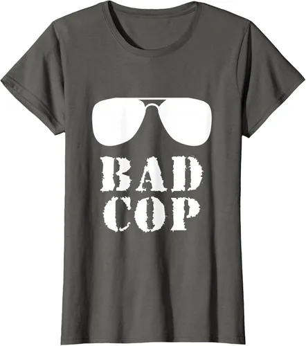 Vista 9 de Bad Cop Funny Police - Camiseta a juego para padre e hijo, Negro, S