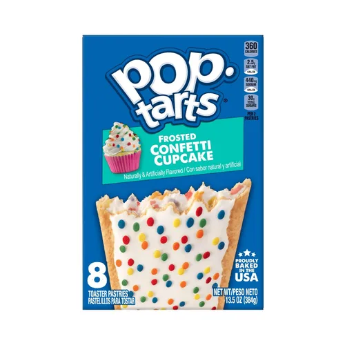 Vista 19 de Pop-Tarts - Tostadas, alimentos para el desayuno, bocadillos para niños, pan de plátano glaseado (96 Pop-Tarts)