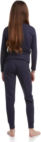 Vista 6 de Sweet Hearts Conjunto de ropa interior térmica 2 piezas con forro polar y pantalones largos Juego de capa base de rendimiento para niñas (2T-16)