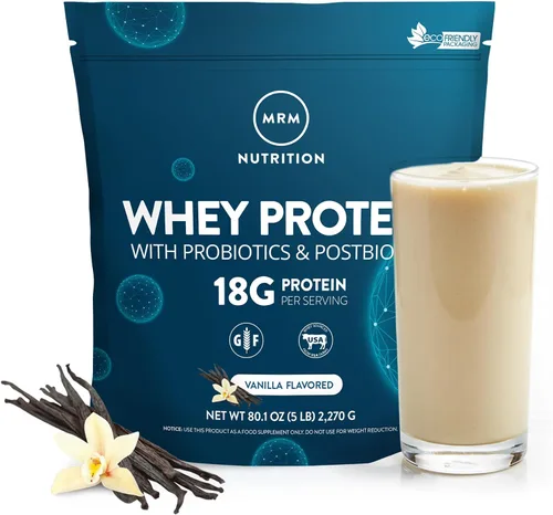 Vista 14 de MRM Nutrition Proteína de Suero - Sabor Chocolate, Proteína de Suero Aislada y Concentrada Microfiltrada, 16 Diferentes Cepas de Probióticos, BCAAs