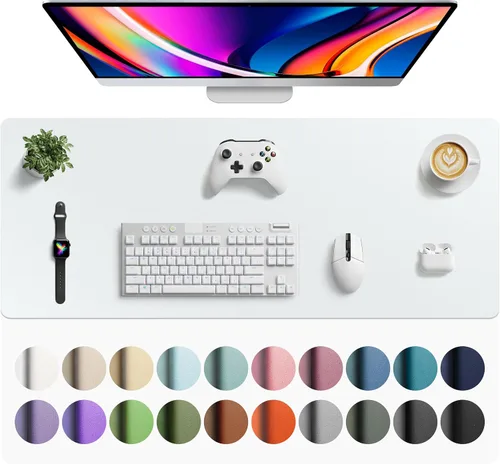 Vista 202 de Aothia - Protector de escritorio de cuero sintético grande, base antideslizante para mouse y superficie para escribir, impermeable, fácil de Agua