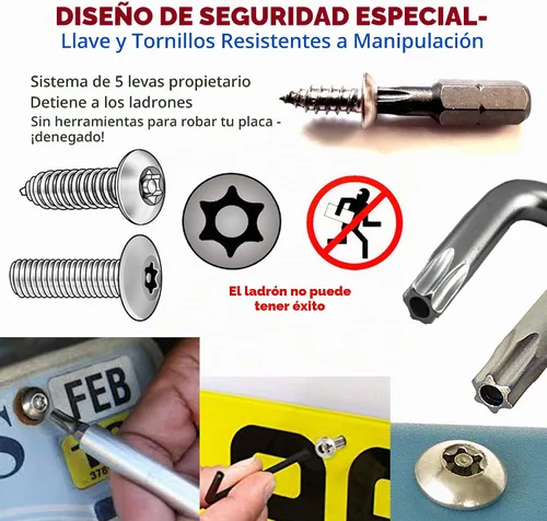 Vista 7 de Aootf - Tornillos antirrobo para matrícula, sujetadores de acero inoxidable