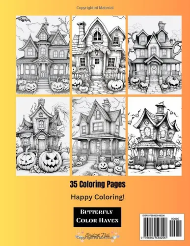 Vista 2 de Halloween Houses Vol 2 Coloring Book