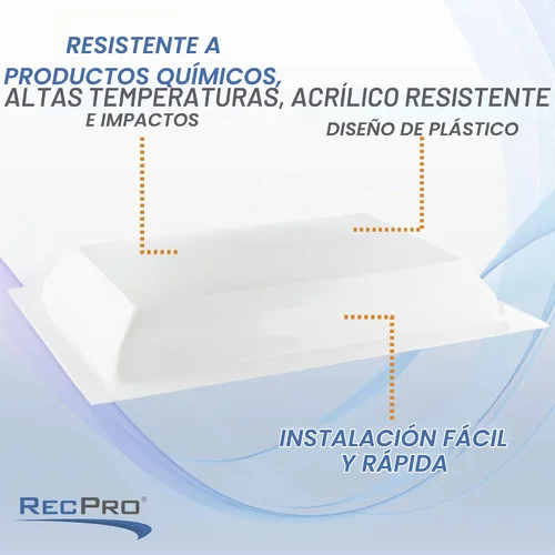 Vista 5 de RecPro Cúpula exterior para tragaluz RV Claraboya exterior universal de 14 x 22 pulgadas (transparente)