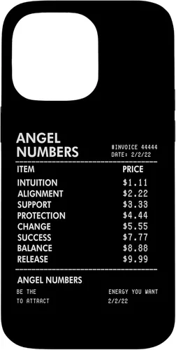 Vista 21 de iPhone 16 Números Ángel Recibo 111 222 333 444 Estuche de numerología espiritual