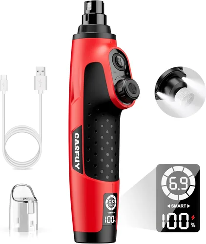 Vista 10 de Casfuy - Molinillo de uñas inteligente de 6 velocidades con luces LED Blanco