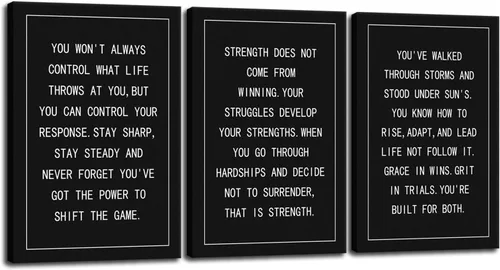 Vista 23 de Arte de Pared Motivacional 40 Razones para Entrenar 3 Piezas Pintura Impresión en Lienzo Decoración de Oficina Póster Mentalidad Millonaria