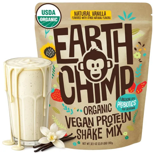 Vista 9 de EarthChimp Proteína Vegana Orgánica en Polvo - con Probióticos - Sin OMG, Sin Lácteos, Sin Suero, Proteína en Polvo a Base de Plantas para Mujeres