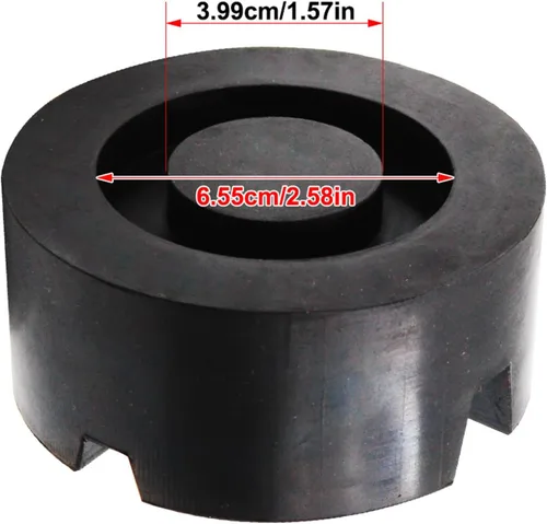 Vista 3 de Almohadilla de goma con ranura en X de 3.9 x 1.9 in, disco protector de riel de marco lateral de soldadura universal para automóvil, soporte