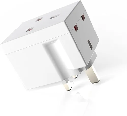 Vista 3 de Adaptador de enchufe triple de 3 vías, adaptador de enchufes múltiples, adaptador de enchufe de 3 pines, extensiones de enchufe de 250 V, 13