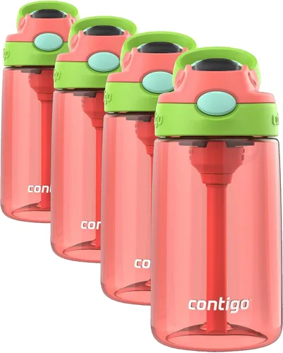 Vista 14 de Contigo Aubrey - Botella de agua para niños, paquete de 2, 20 onzas, azalea/jade y frambuesa azul. Azalea, tapa a prueba de derrames, apta