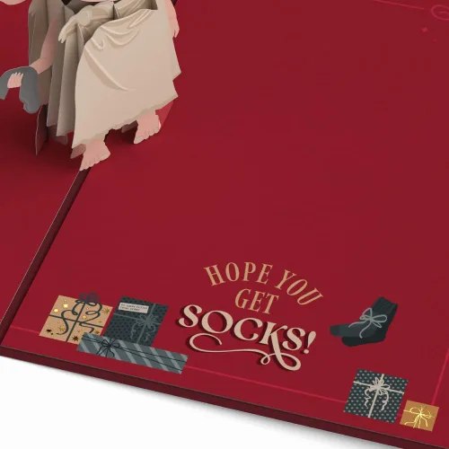 Vista 3 de Lovepop Harry Potter Dobby - Tarjeta desplegable de Navidad para ella y él, tarjetas de felicitación 3D de vacaciones para niños, niñas, hombres