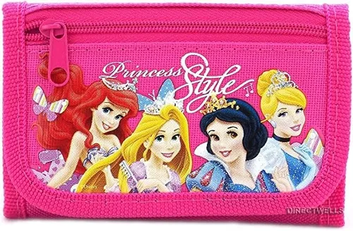 Vista 4 de Princesa tri-fold rosa fuerte cartera