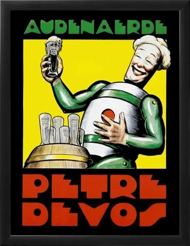 Vista 2 de AllPosters Póster publicitario de robot Audenaerde Petre Devos sobre marco negro, 12 x 16 pulgadas