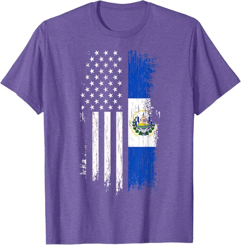Vista 12 de Camiseta de la bandera de Estados Unidos salvadoreño - Camiseta de El Salvador USA