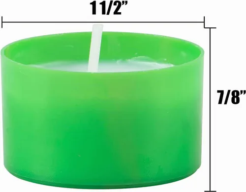 Vista 3 de Stonebriar Velas de té multicolor, de 6 a 7 horas de tiempo de combustión, velas transparentes sin perfume de larga duración para decoración