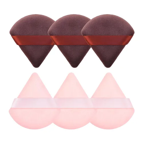 Vista 27 de 6 Piezas Borla de Polvo Triangular Esponja de Maquillaje Suave Borla de Maquillaje para Polvo Facial Base Cosmética Esponja Herramienta
